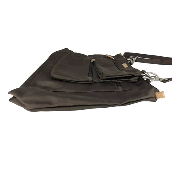 MaggiB Womens‎ Brown Detachable Adjustable Strap Outer Pockets Shoulder Bag - Picture 3 of 10